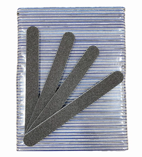 PrettyClaw | 50pc Nail File 180/180 Grit Black Nail Files Blue Center Double Sided Black Emery Board For Nails Acrylic Nail File