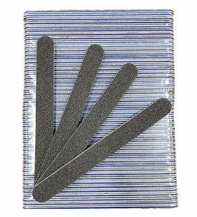PrettyClaw | 50pc Nail File 80/80 Grit Black Nail Files Blue Center Double Sided Black Emery Board For Nails Acrylic Nail File