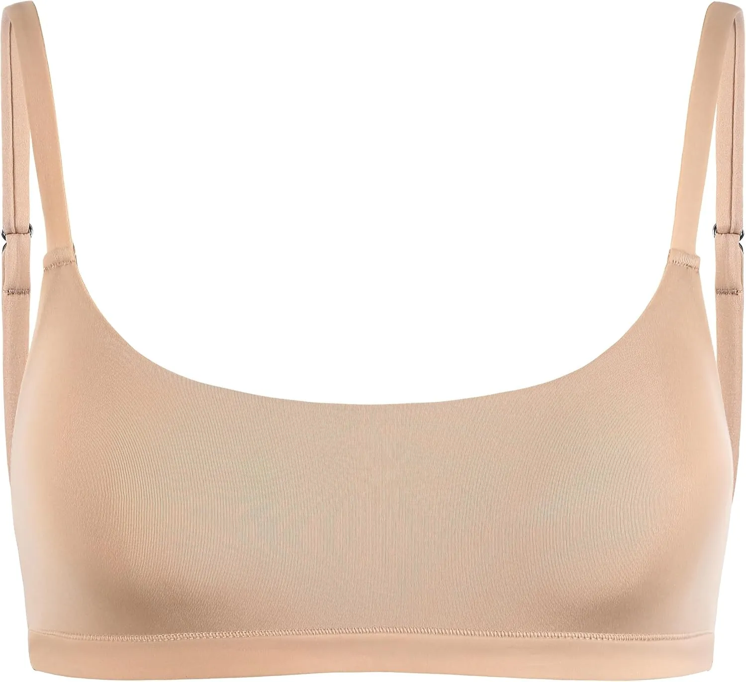 PrettyGuide Women's Wireless Bralette No Padding Scoop Neck Seamless No Underwire Smoothing Everyday Bra