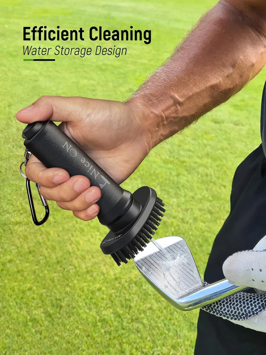 Pro Water Golf Club Cleaner Brush and Towel, Golf Club Brush Groove Cleaner Magnetic, Golf Bag Accessories for Men Gifts