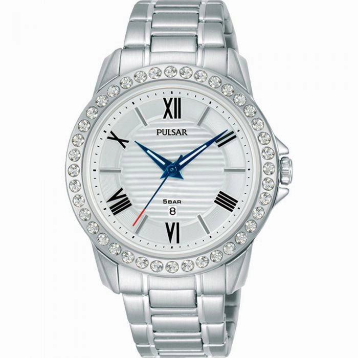 Pulsar PH7519X Swarovski Crystals Stainless Steel Womens Watch