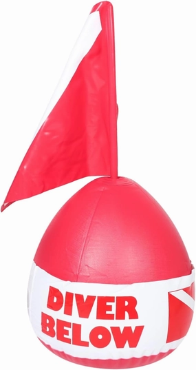 PVC Scuba Diving Surface Marker Buoy Inflatable Signal Float for Spearfishing Snorkeling Durable Highly Noticeable Rescue Positioning Signal Lightweight Portable Safety