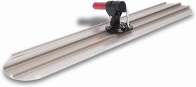 QLT By MARSHALLTOWN 48 Inch Magnesium Bull Float with Rock-It 2.0 Bracket, Extruded Magnesium Alloy Blade, Round Blade, Made in the USA, MB48RR