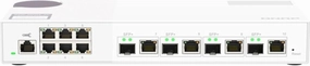 QNAP 10-Port 10GbE Layer 2 Managed Switch with 4 x 10GbE SFP /RJ45 Combo and 6 x 2.5GbE RJ45 Ports (QSW-M2106-4C-US)