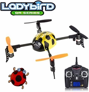 QR series Ladybird - WLToys V939 4CH 2.4GHz Micro Quad 4-Axis Mini UFO Style RC Helicopter Yellow - Multirotor Quadcopter - RTF Ready to Fly with Transmitter Tx Included, color may vary.