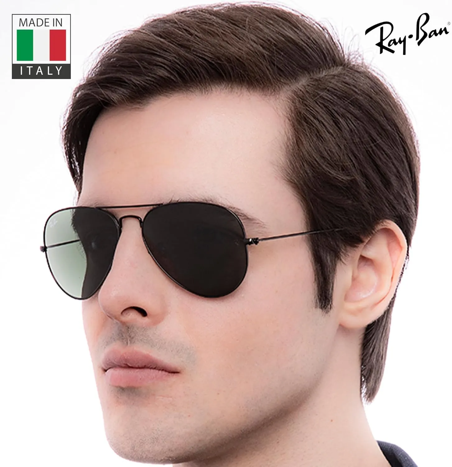 Ray-Ban RB3025 Classic Aviator Shape Sunglasses With Eyewear Kit Bundle - Adjustable Nose Pads - Retro Sunglasses