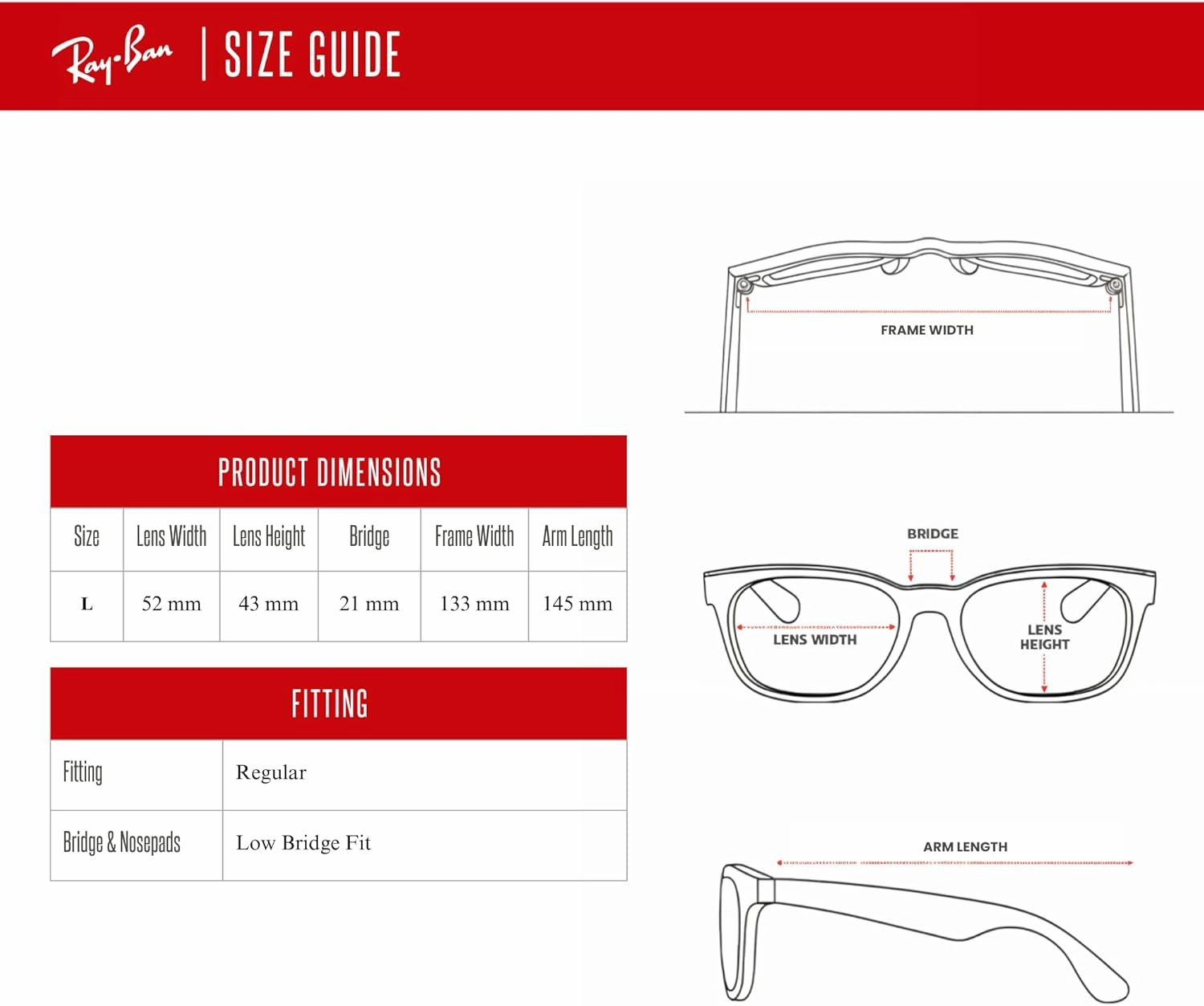 Ray-Ban Mega Wayfarer RB0840SF Square Asian Fit Low Bridge Sunglasses for Men for Women   BUNDLE With DIW Kit