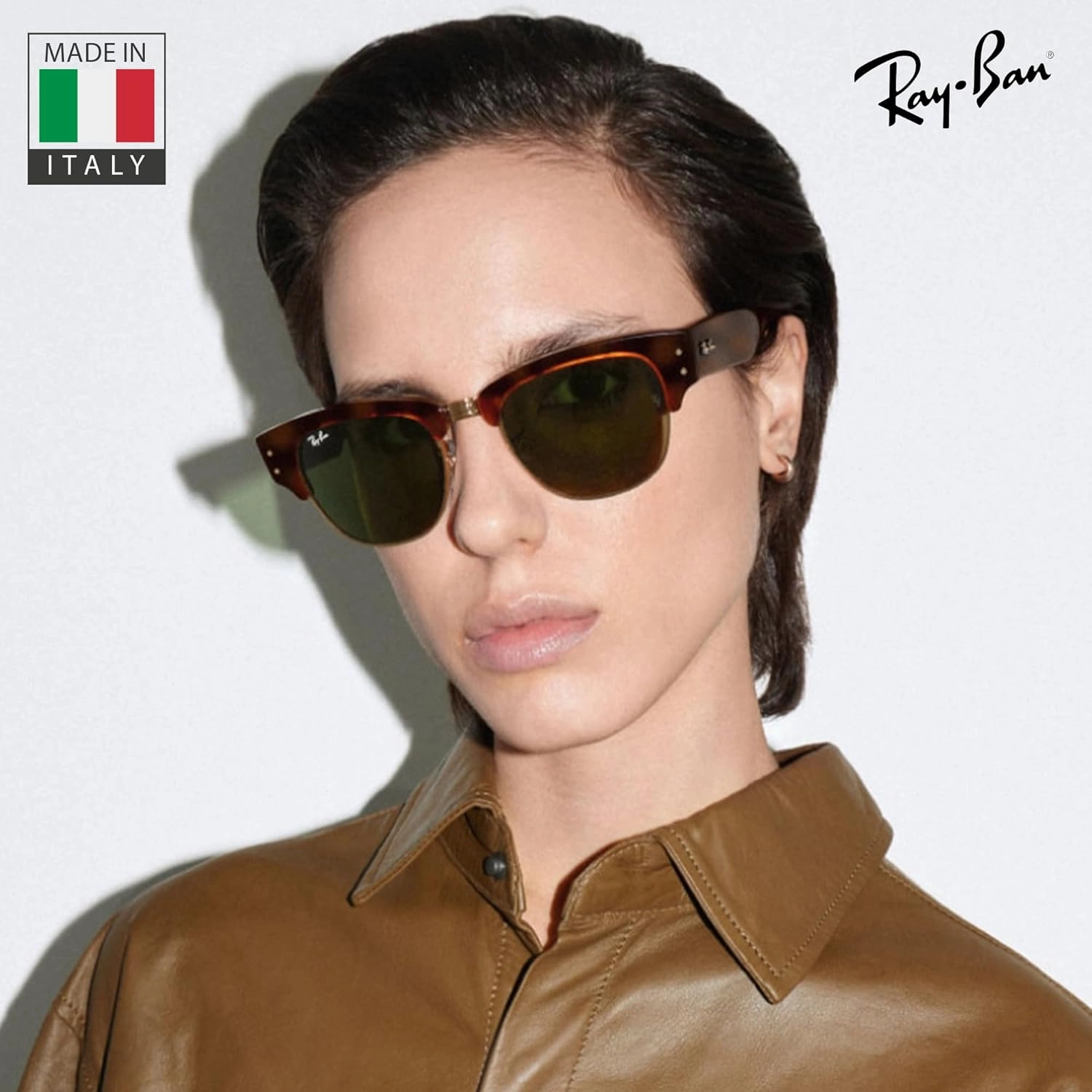 Ray-Ban RB0316S MEGA CLUBMASTER Square Shape Sunglasses With Eyewear Kit Bundle - Adjustable Nose Pads - Square Sunglasses