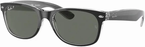 Ray-Ban RB2132 POLARIZED NEW WAYFARER Square Sunglasses For Men For Women   BUNDLE with Designer iWear Eyewear Care Kit