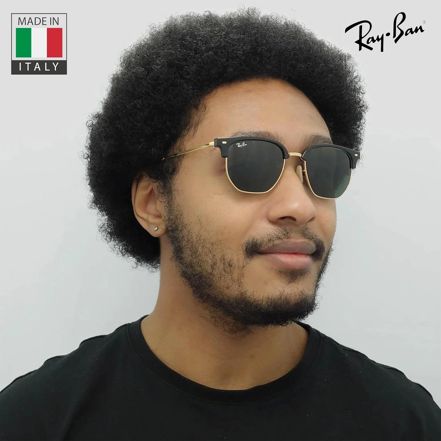 Ray-Ban RB4416 NEW CLUBMASTER Square Shape Sunglasses With Eyewear Kit Bundle - Adjustable Nose Pads