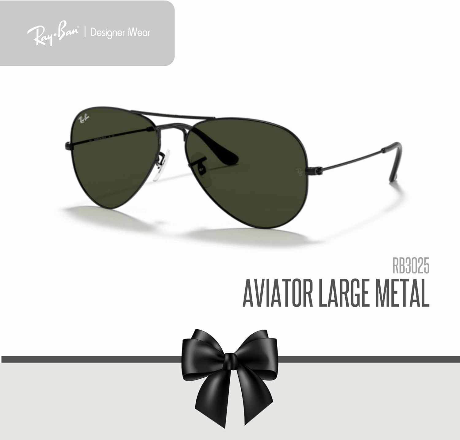 Ray-Ban Sunglasses - Luxury Gift Set: Includes Sunglasses, Tote, Microfiber Bag, Leash in Box Ideal for Gifting