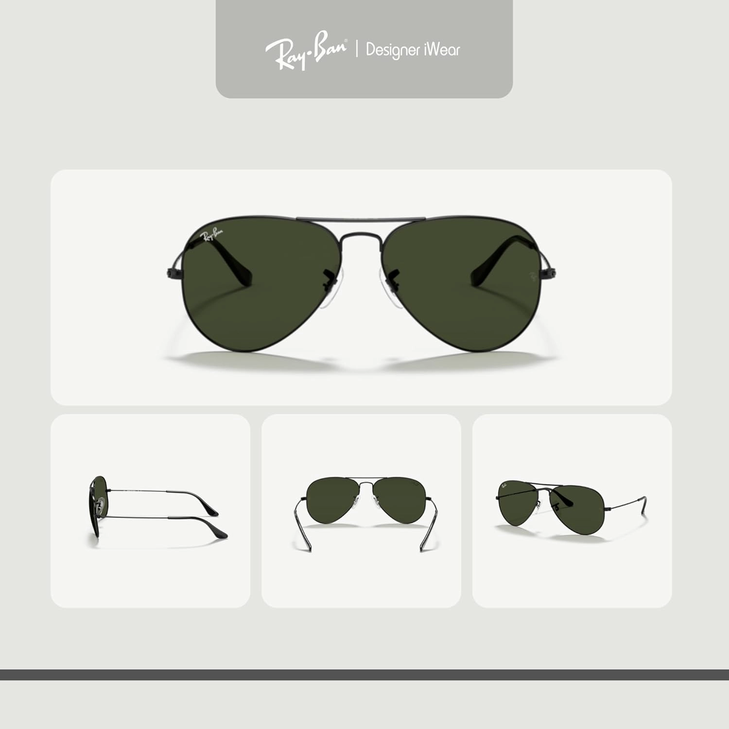 Ray-Ban Sunglasses - Luxury Gift Set: Includes Sunglasses, Tote, Microfiber Bag, Leash in Box Ideal for Gifting