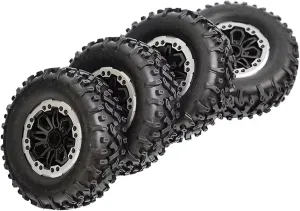 RC Accessory Compatible with MN D90 for MN98 for MN99S for WPL C14 C24 C34 B14 B24 for LDRC P06 LD1297 RC Car Upgrade Parts 4pcs 64mm Soft Tire Wheel