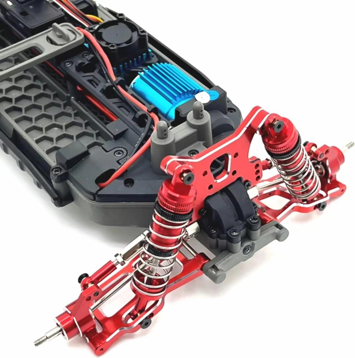 RC Car DIY Parts for WLtoys for Corolla 124008 124016-17-18-19 1/14 144001-02-10 1/12 Metal Upgrade Kit Remote Control Crawler Vehicle Upgrade Parts(Red)