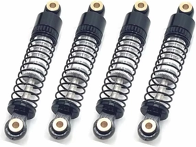 RC Car Shock Absorber Compatible With FMS For FCX24 1/24 RC Car Parts Metal Upgrade Adjustable Soft And Hard Hydraulic Shock Absorber(Black)