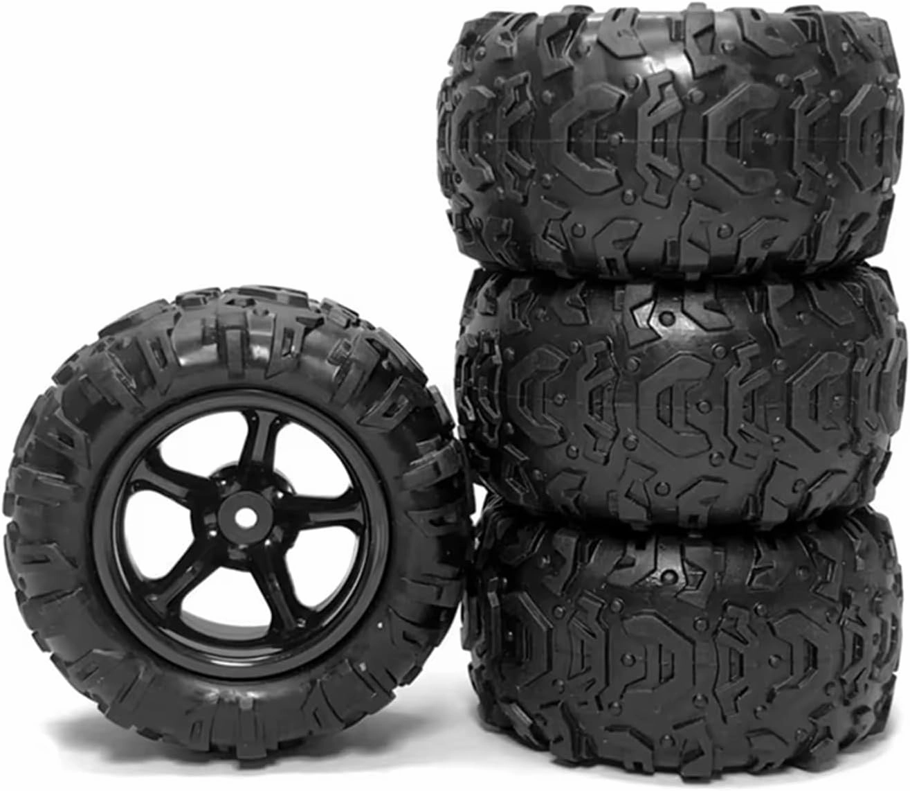 RC Wheel Tire Compatible with Deerc 9300 9310 for Pxtoy 9300 9302 9303 9304 1/18 RC Car Spare Parts Accessories 4Pcs Rubber Tire Wheel Tyre for
