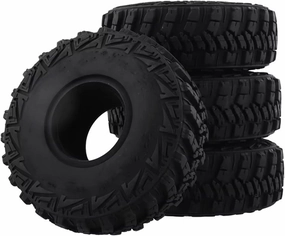 RC Wheel Tire Compatible with TRX-4 for Axial for SCX10 90046 1/10 RC Crawler Car 120X44mm Soft Rubber Tyre 1.9Inch Wheel for Rock for Terrain Tire