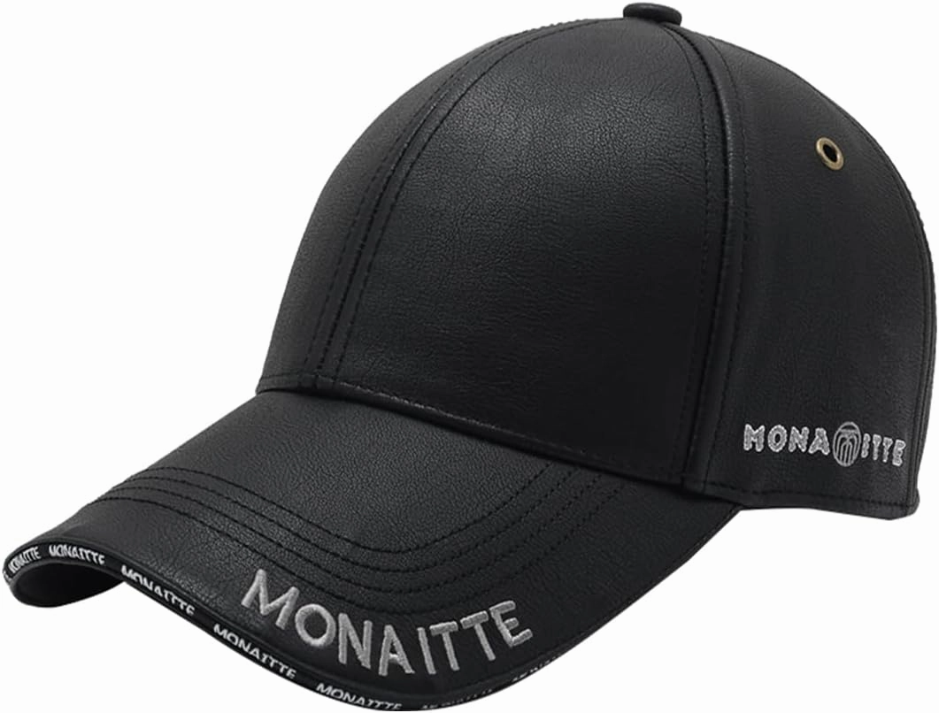 Regular Baseball Cap, Men's Adjustable Structure PU Classic Baseball Cap, Suitable for Elderly Father