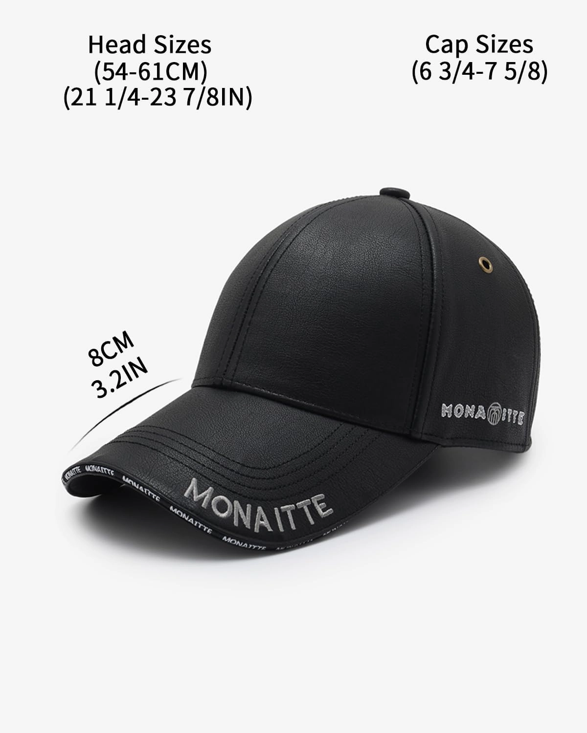 Regular Baseball Cap, Men's Adjustable Structure PU Classic Baseball Cap, Suitable for Elderly Father