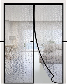 RELIANCER Magnetic Thermal Insulated Door Curtain,Waterproof EVA Door Cover,Fit Doors Size Up to 34"x78",Temperature Protection Insulated Doorway Curtain Partition,Patio Self-Closing Doors Net Screen