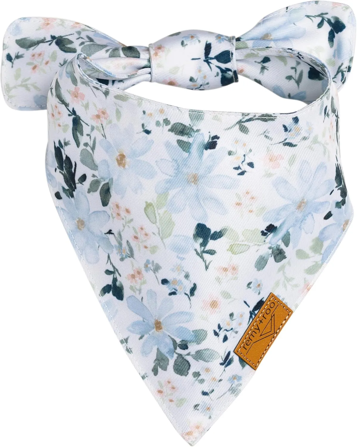 Remy Roo X Boon Ties Dog Bandanas - 2 Pack | Premium Durable Adjustable Polyester Fabric | Patented Shape Boy & Girl Dog Bandanas | Pack of Bandanas for Dogs (Large)