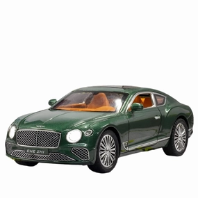 Resembling Bentley Continental GT Diecast Car - Pull Back, Openable Doors, Sound & Light - 1:24 Scale (3 Years till Grown Ups) | Assorted Colors