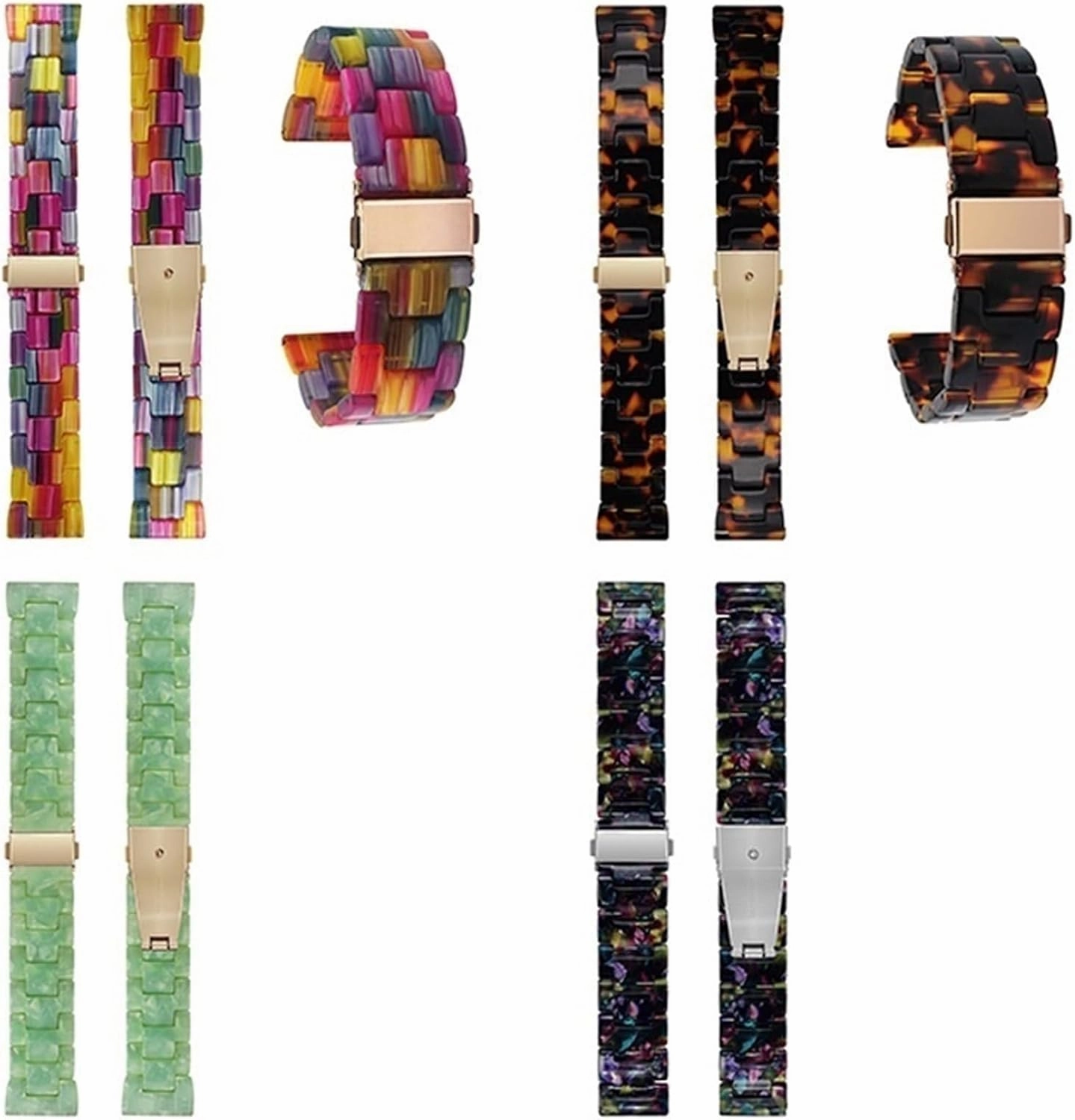 Resin Bands Compatible 20mm 22mm Women Men Lightweight Strap