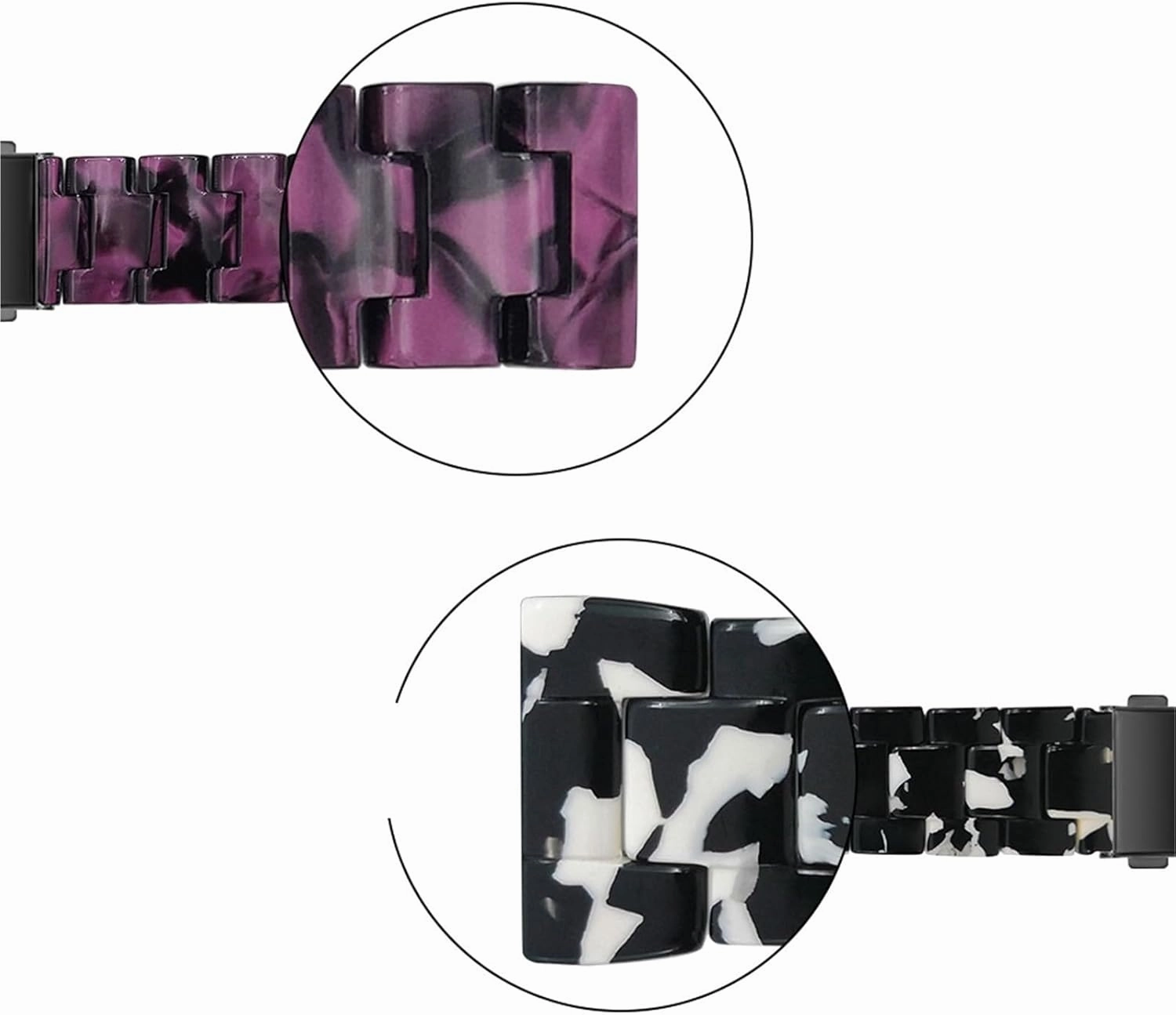 Resin Bands Compatible 20mm 22mm Women Men Lightweight Strap