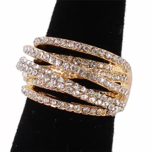 Rhinestone Knot Layereds Ring