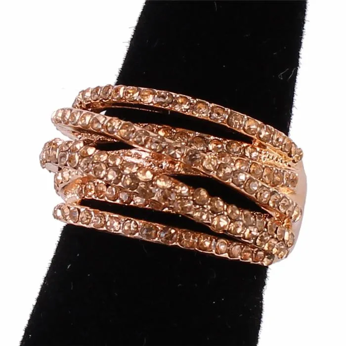Rhinestone Knot Layereds Ring