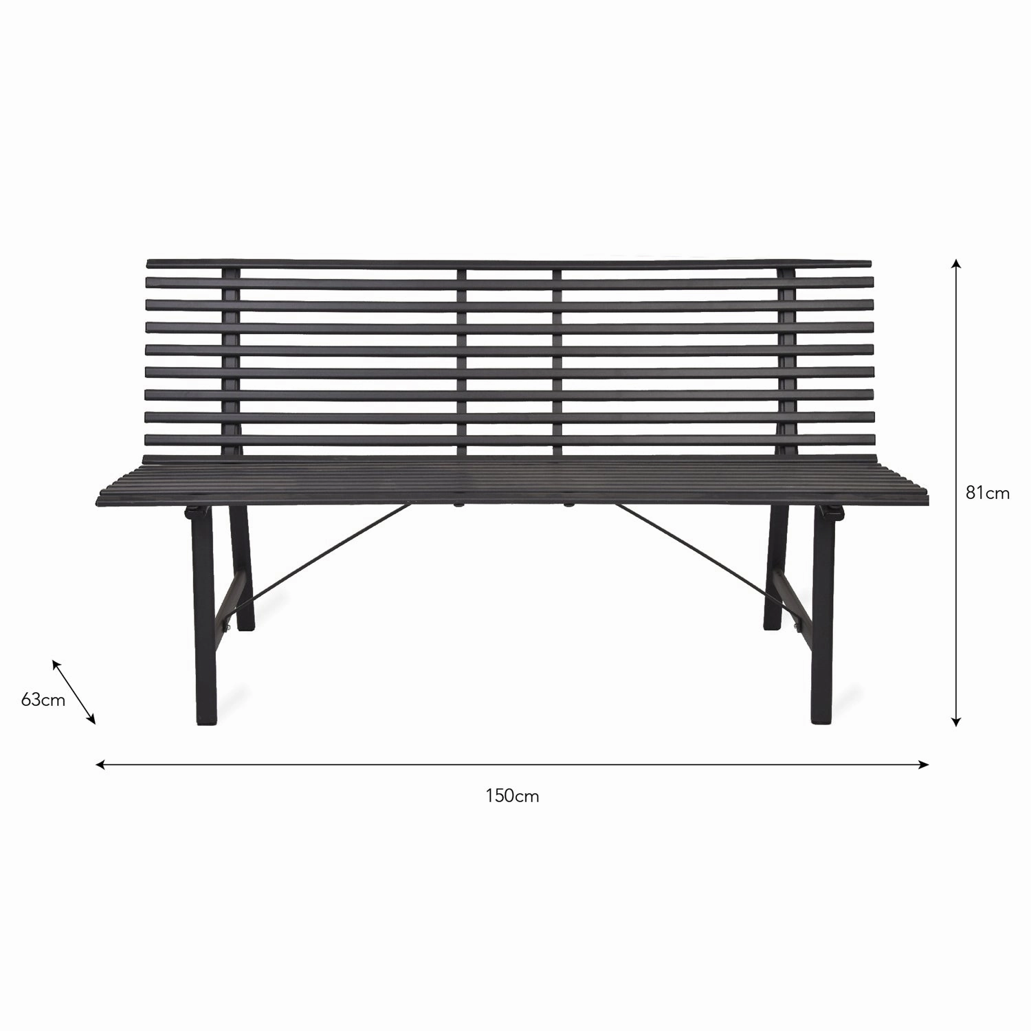 Richmond Outdoor Bench Carbon