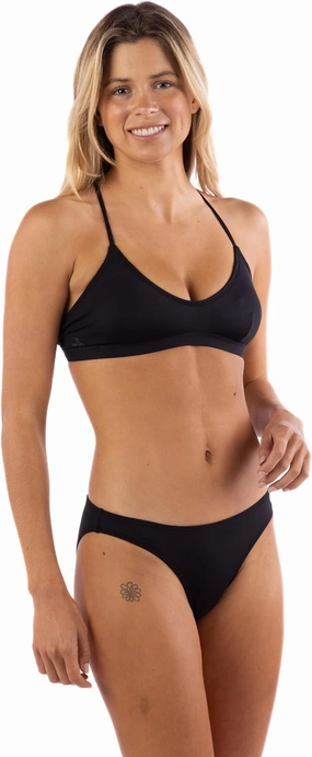 Rip Curl Women's Athletic Criss Cross Surf Bikini Top with Adjustable Straps-Bathing Suit for Beach & Pool