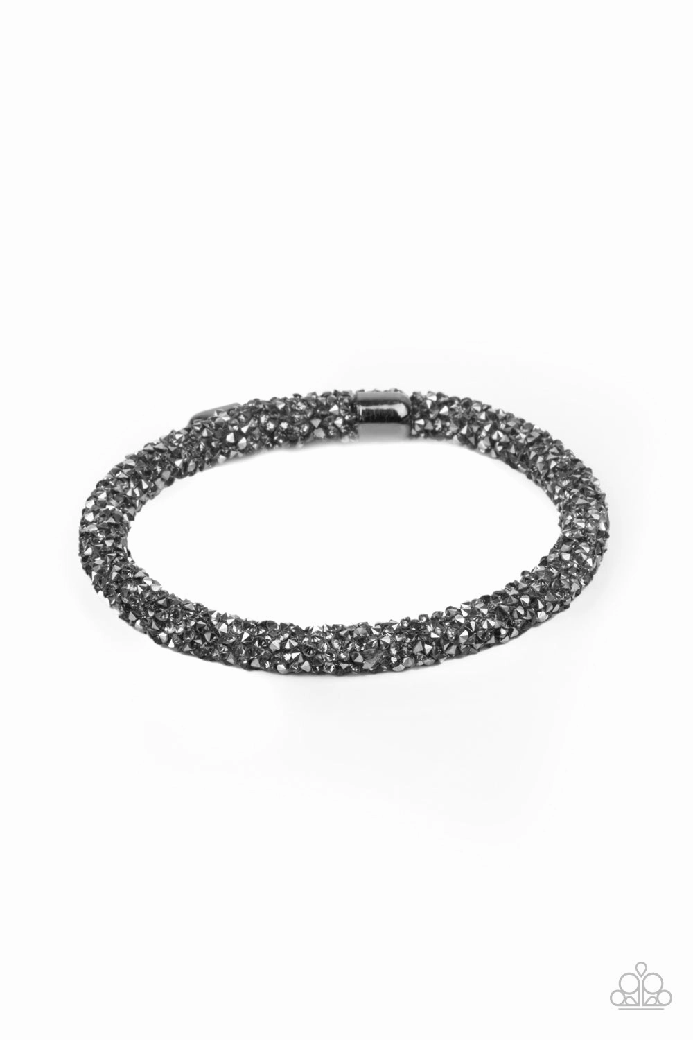Roll Out The Glitz - Black Bracelet