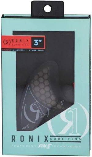 Ronix Floating Fin-S 2.0 Tool-Less Fiberglass-Center, Charcoal, 3.5"