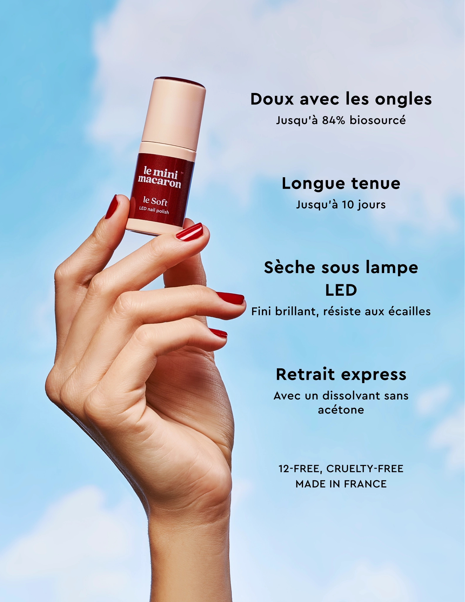 Rouge Coquelicot - Starter Kit de Vernis LED