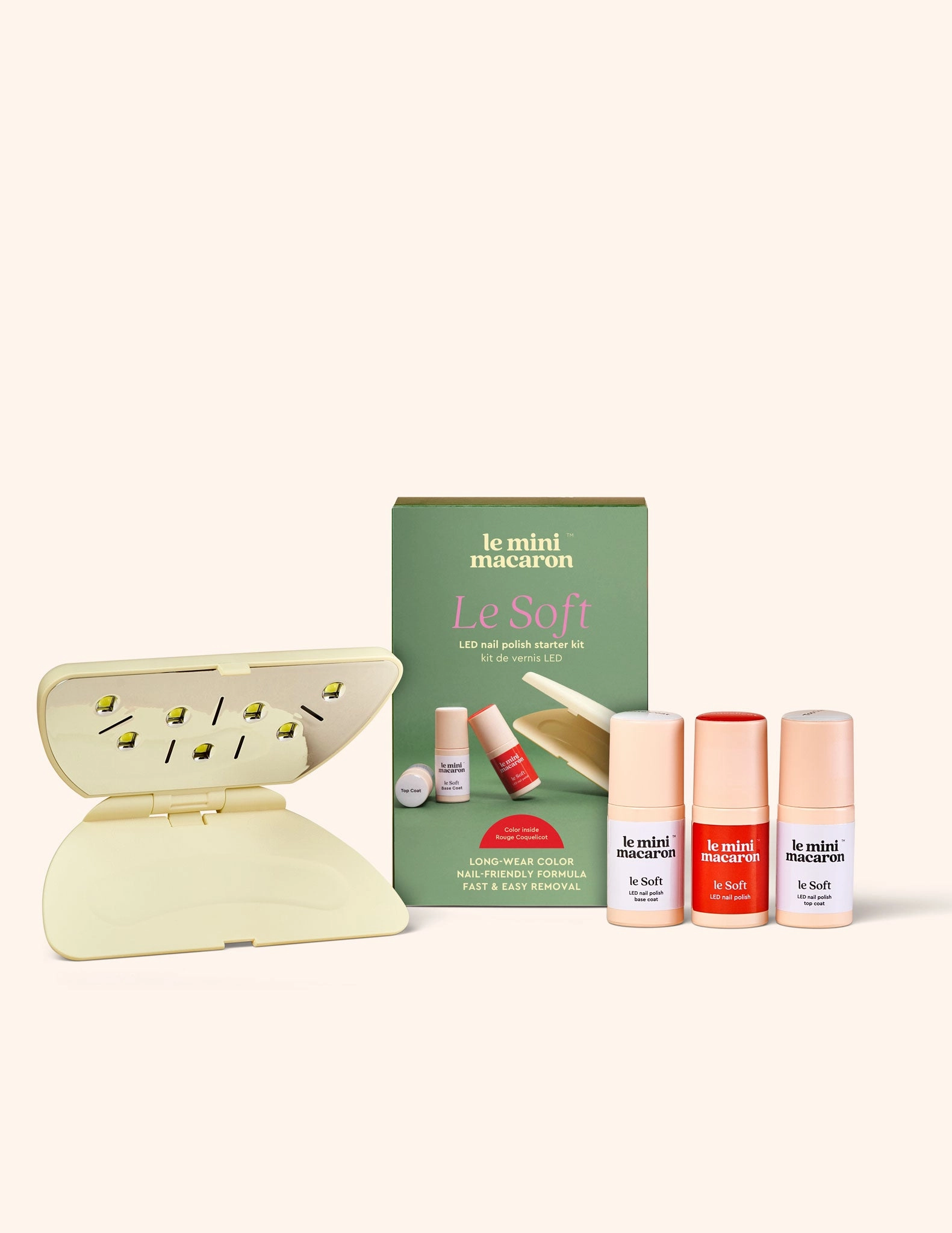 Rouge Coquelicot - Starter Kit de Vernis LED