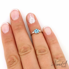 Round Shape Enameled Knuckle Ring