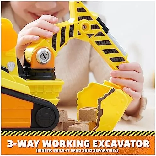 Rubble & Crew, Bark Yard Deluxe Bulldozer Construction Truck Toy with Lights, Sounds & Rubble Action Figure, Kids Toys for Boys & Girls Ages 3 
