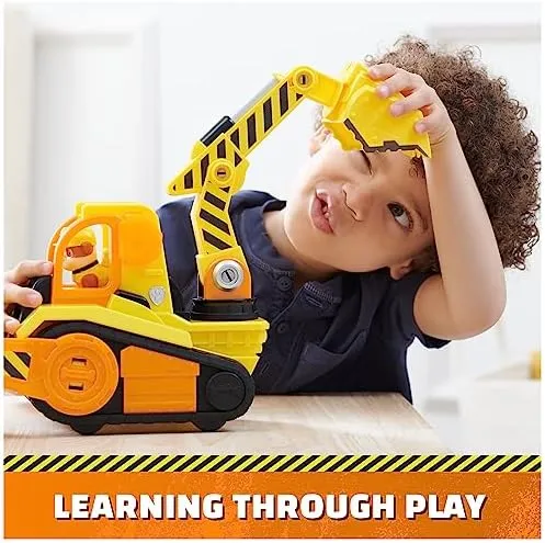 Rubble & Crew, Bark Yard Deluxe Bulldozer Construction Truck Toy with Lights, Sounds & Rubble Action Figure, Kids Toys for Boys & Girls Ages 3 