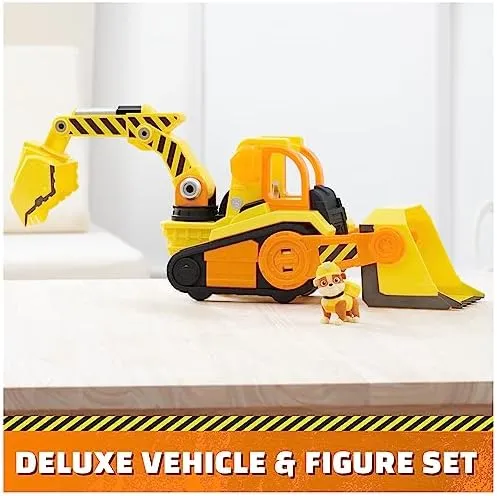 Rubble & Crew, Bark Yard Deluxe Bulldozer Construction Truck Toy with Lights, Sounds & Rubble Action Figure, Kids Toys for Boys & Girls Ages 3 