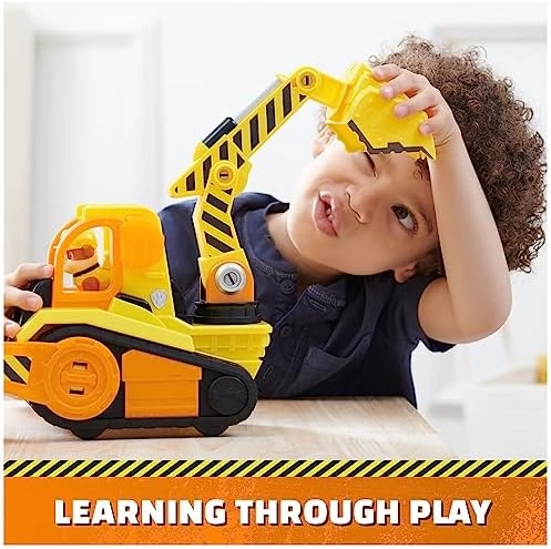 Rubble & Crew, Bark Yard Deluxe Bulldozer Construction Truck Toy with Lights, Sounds & Rubble Action Figure, Kids Toys for Boys & Girls Ages 3 