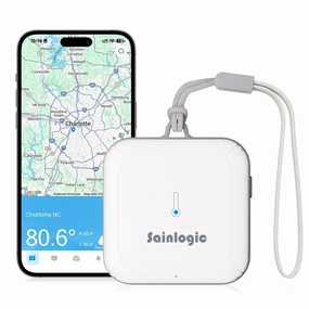 Sainlogic WiFi Thermometer Hygrometer SA3 with 24H/7D Weather Forecast by Weatherseed AI,Smart Portable Weather Station with APP/Email Alerts, 2-Year Data Storage
