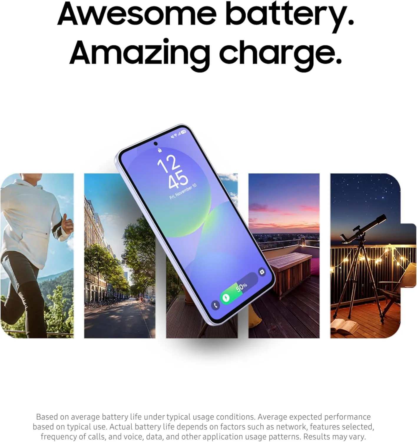 SAMSUNG Galaxy A36 5G A Series Cell Phone, 128GB Unlocked Android Smartphone, AMOLED Display, Rugged Design, US Version, 2025, US 1 Yr Manufacturer Warranty, Awesome Lavender