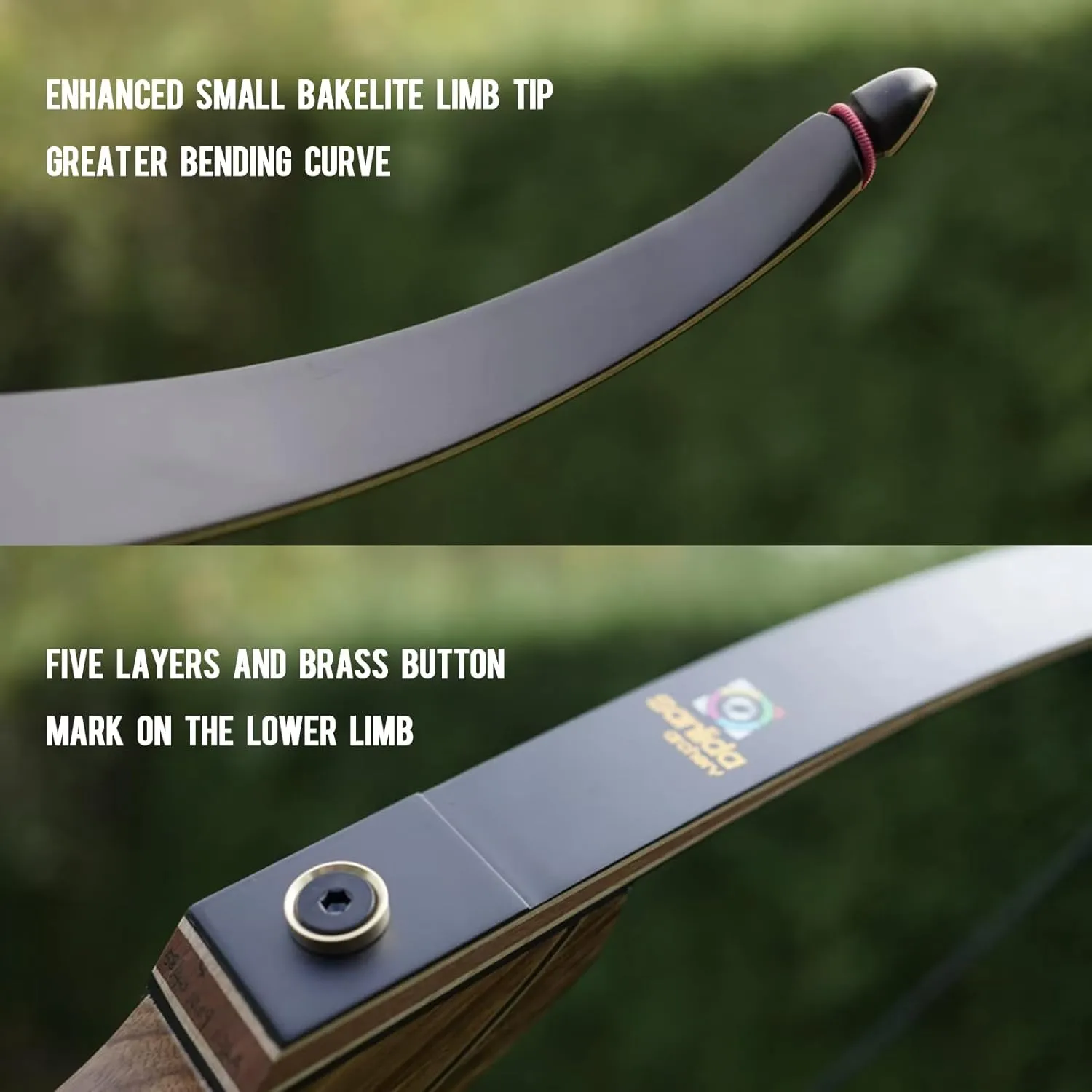 Sanlida Eagle X9 New 58” RTH Standard Hunting Recurve Bow and Arrow Set for Adults and Hunters, Wooden Takedown Hunting Recurve Bows Package for Outdoor, Hunting and Practice 25-60 Lbs