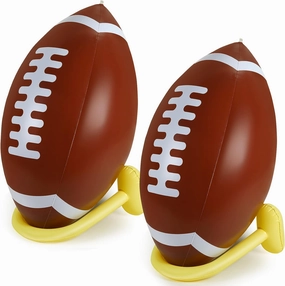 Sanwuta 1 Pcs 37" Giant Jumbo Inflatable Football with Tee Set Inflatable Football Party Supplies Birthday Party Game Decorations