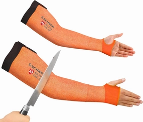 Schwer PRO-SKIN ANSI A9 Cut Resistant Sleeves, PFAS Free for Men and Women, High Risk Arm Protection for Thin Skin, Gardening and Puncture Resistant Arm Sleeves
