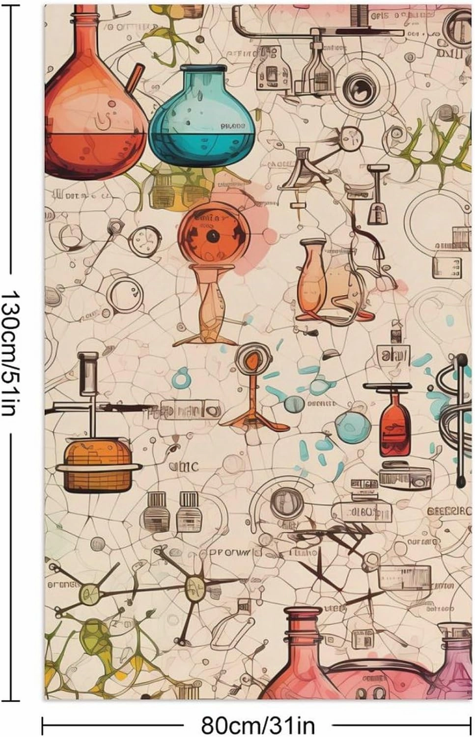 Science Chemical Knowledge Large Beach Towel Pool Towel Lightweight Travel Towels Soft Bath Towel for Adults Men Women 130x80cm