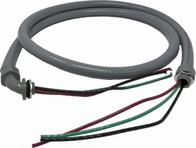 Sealproof Power Whip Assembly, 1/2-Inch x 6 Ft Nonmetallic Liquid Tight Flexible Electrical Conduit and 10 Gauge Wire Single Phase Preassembled A/C Hook-up Whip Kit, 1/2"