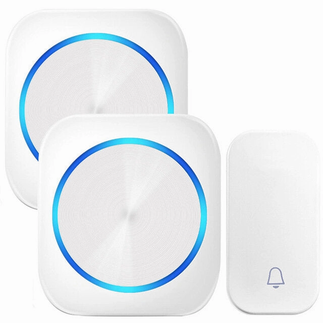 Self-powered Wireless DoorBell Door Bell Ring Chime Call Night Light No Battery Waterproof 150M White