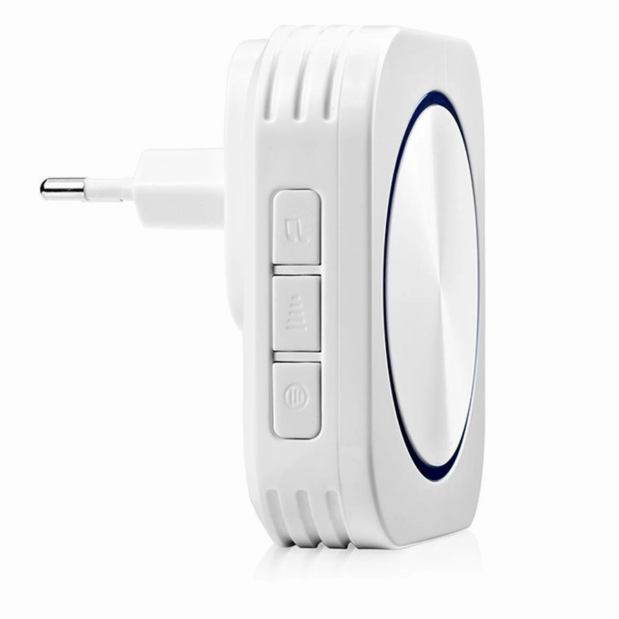Self-powered Wireless DoorBell Door Bell Ring Chime Call Night Light No Battery Waterproof 150M White